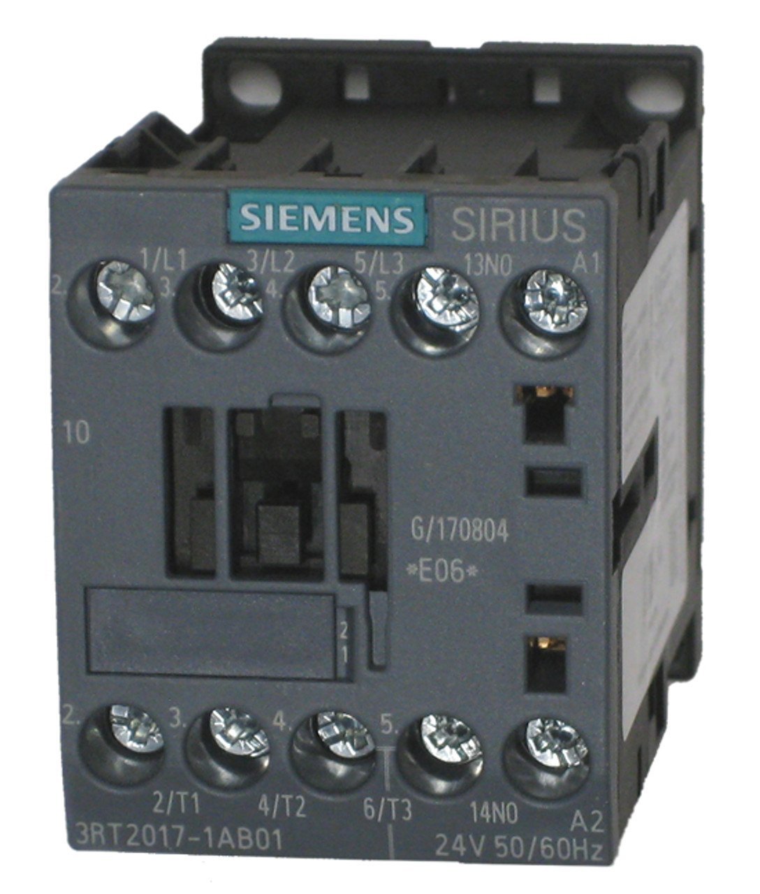 Power Contactors, AC-3 12A, 5.5kW/400V, 1NO Auxiliary Contact, AC 230V 50/60Hz Coil, 3-Pole, Spring-Loaded Terminals, S00 Size - 3RT2017-1AP018K