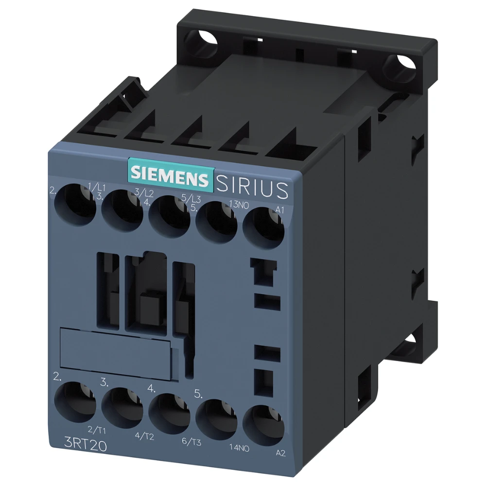 Power Contactors, AC-3 12A, 5.5kW/400V, AC 110V 50Hz / 120V 60Hz Coil, 1NO Auxiliary Contact, 3-Pole, Screw Terminals, S00 Size - 3RT2017-1AF028K