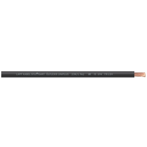 Lapp : ÖLFLEX® UNIPLUS 1X0.75 BK Single core cable; 1X0.75; black; Ring; 1,1 kV; PVC; Fixed Installation - 4510012U100
