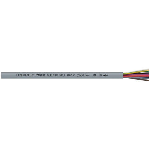 Lapp : ÖLFLEX® 100 I 2 X 0.50 GY Power and control cable; 2X0.5; 1,1 kV; PVC; Core identification: Colours; Flexible - 38007034