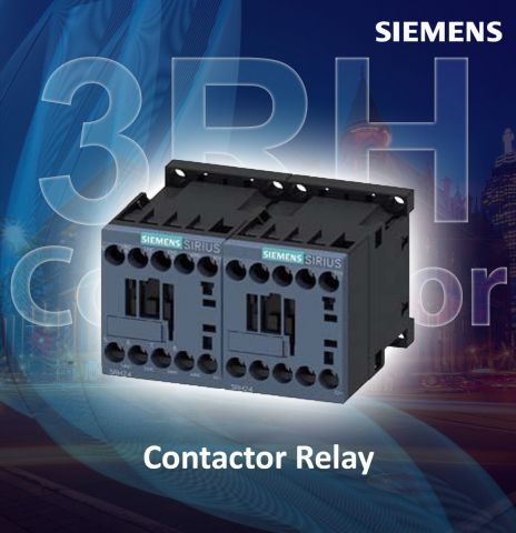 Siemens : Contactor relay, latched, 3 NO + 1 NC, 24 V DC, Size S00 - 3RH2431-1BB40