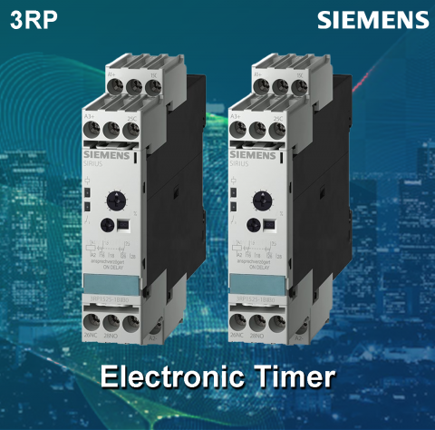 Siemens : 3RP1531-1AQ308K ( 0.5 – 10 sec Off-delay with 1C/O contacts Electronic timers )