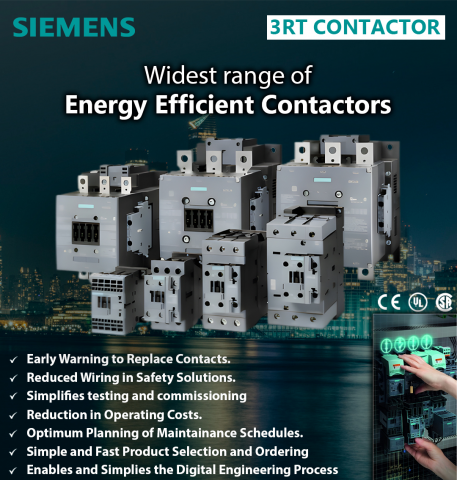 Siemens : Power contactor, AC-3e/AC-3, 17 A, 7.5 kW / 400 V, 3-pole, 230 V AC, 50/60 Hz, auxiliary contacts: 1 NO + 1 NC, screw terminal, size: S0 - 3RT2025-1AL20