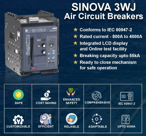 Siemens Sinova 3WJ Air Circuit Breaker ( 2000 Amps , 55kA , Manually Draw Out , 4P ) - 3WJ1220-2AF62-1AA0