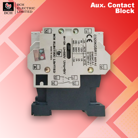 BCH : Aux. Contact Block (side Mounting), 1NO+1NC, CE15 & CR - C320KGSR11