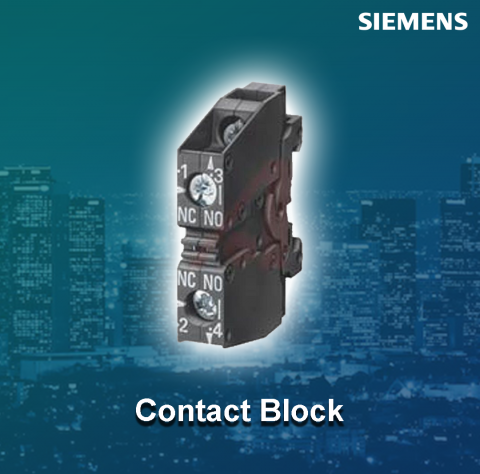 Siemens : Contact block, 2 NC, screw terminal, front plate mounting - 3SB5400-0F