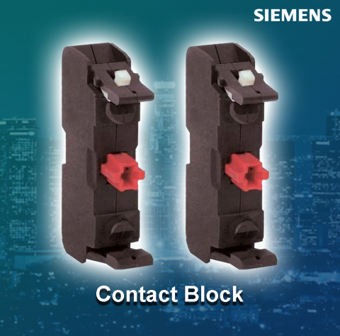 Siemens : Contact block, 1 NC, screw terminal, front plate mounting - 3SB5400-0C