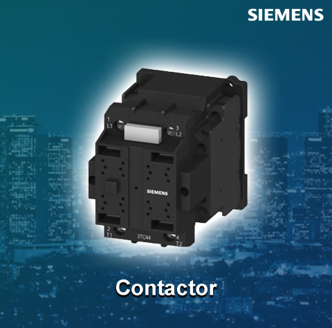 Siemens : Contactor, Size 2, 2-pole, DC-3 and 5, 32 A Auxiliary contacts 22 (2 NO + 2 NC) 110V AC 50Hz/132V AC 60Hz AC operation - 3TC4417-0BF0