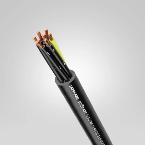 Lapp : ÖLFLEX® UNIPLUS 1X0.5 BK Single core cable; 1X0.5; black; Ring; 1,1 kV; PVC; Fixed Installation - 4510011U100