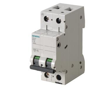Siemens : Miniature circuit breaker 415 V 2-pole 15 kA D 4 - 5SL72048RC