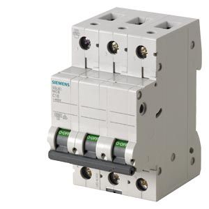 Siemens : Miniature circuit breaker 415 V 3-pole 15 kA D 25 - 5SL73258RC