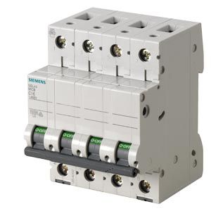 Siemens : Miniature circuit breaker 415 V 10kA, 4-pole, C, 25A - 5SL44257RC