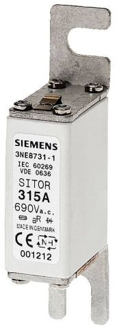Siemens : Fuses for semiconductor protection - SITOR 3NE, 3NE8 type 690 V AC / 700V DC, 100(A) - 3NE87211