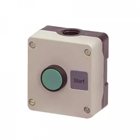 Siemens : Red mushroom momentary actuator, with 1NC contact block, “STOP” - 3SB5801-7AN3