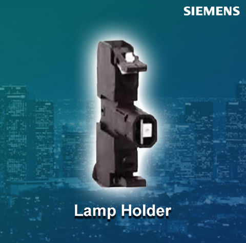 Siemens : Lamp holder, with integrated LED, 24 V AC / DC, green, screw terminal, front plate mounting - 3SB5400-7CE
