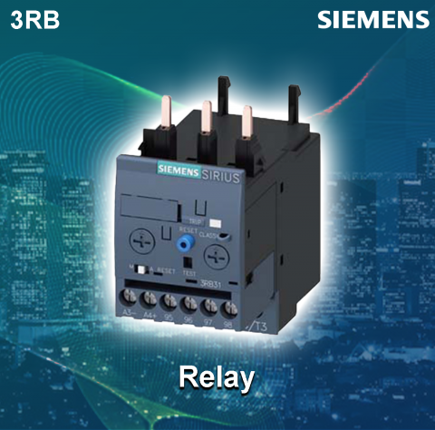 Siemens : 3RB3123-4VB0 ( 10 ... 40A Microprocessor based overload relay Class 5 to 30 – Settable With overload, phase failure and phase unbalance and earth fault protection )