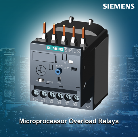 Siemens : 3RB3016-1SB0 (3 … 12A Microprocessor based overload relay -Class 10 With overload, phase failure and phase unbalance protections)