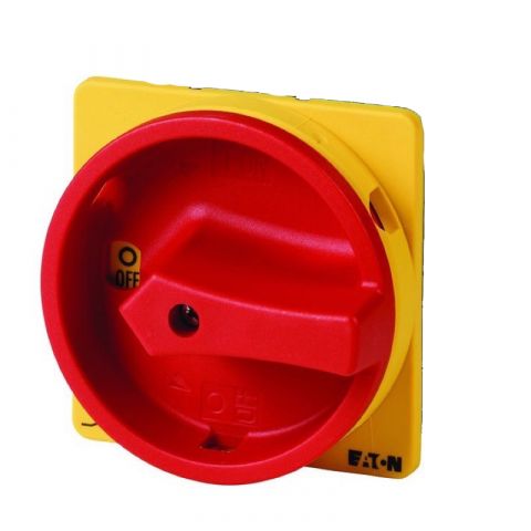 21131113G ( Red /Yellow, 63A External handle K1 type IP65 with Guided Shaft-Accessories for Din Rail/Back Plate mounting- Load Break Switches COMO )