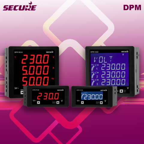 Secure : Common features set-1 for Elite 444 VAF + THD (V & I), Fwd kWh/kVAh + PF + kW + THD (Power) + RPM + kVAR + kVA + Fwd kVARh + Ph. Angle Common features set-1 + Power On/Off + Cumulative MD, 0.2s - Elite 444