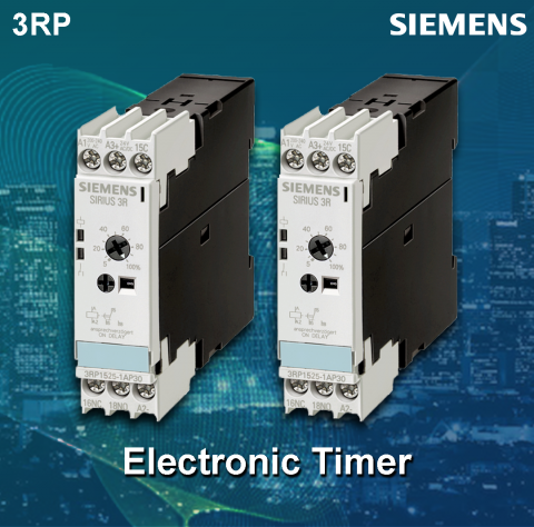 Siemens : 3RP1525-1AP308K ( 0.05 sec to 100 Hrs. (15 time setting ranges) On-delay with 1C/O contacts Electronic timers )