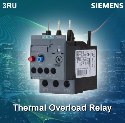 Siemens : 3RU2126-1DB0 (2.2 ... 3.2A 3RU - Thermal Overload Relays For contactor mounting - Class 10 - Screw Terminals)